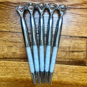 Novelty Diamond (fake) Pens (Set of 5)